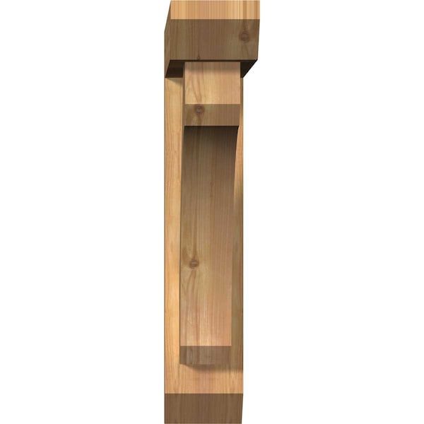 Legacy Slat Smooth Bracket W/ Offset Brace, Western Red Cedar, 5 1/2W X 24D X 28H